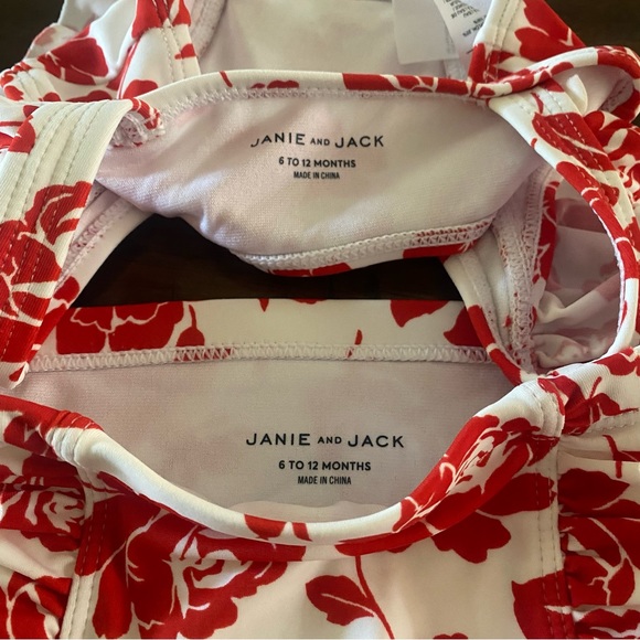 Janie and Jack Floral Roses Swim Set - Picture 11 of 11